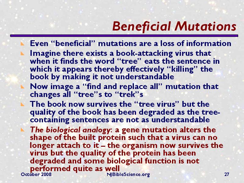 Beneficial Mutations